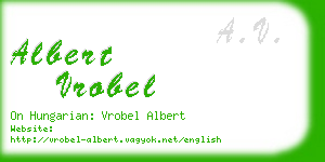 albert vrobel business card